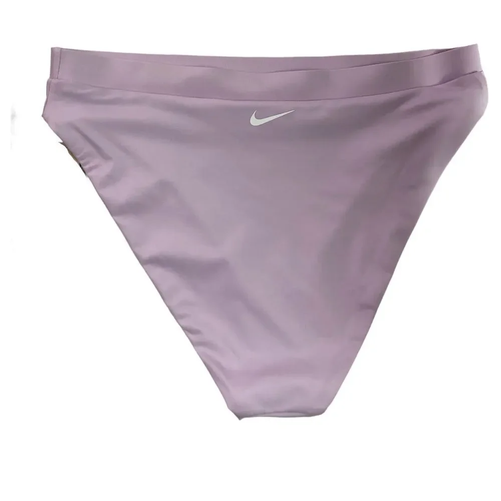 Nike Swimming Essentials high waist bikini bottoms in Lilac